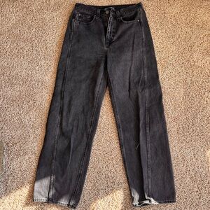 Denim Forum The ‘90s Seamed Hi-rise Barrel Jean